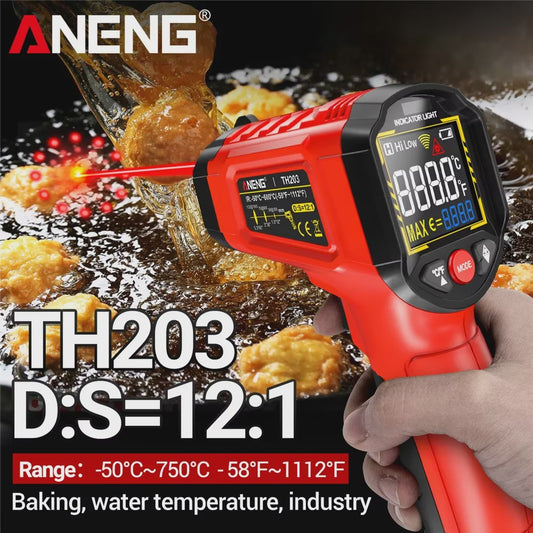 ANENG TH203 Infrarood Thermometer -50°C tot 600°C Contactloze Pyrometer