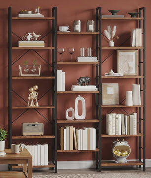 Stellingkast met 17 Vakken en Verstelbare Planken - Metaal Frame Boekenkast