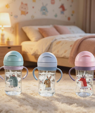 Schattige Anti-Kwelp Tuitbeker met Handvat - 350ml - Leuke Dierenprints