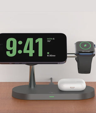 3-in-1 Draadloze Oplaadstandaard voor iPhone, Apple Watch & AirPods - Snel & Netjes