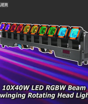 10x40W LED RGBW Moving Head Light - Beam, Wash & Pixel Effect
