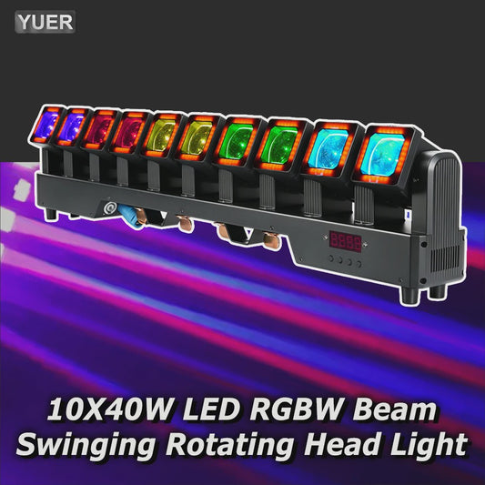 10x40W LED RGBW Moving Head Light - Beam, Wash & Pixel Effect