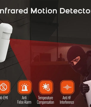 Draadloze Mini PIR Bewegingsmelder - Infrarood Inbraakalarm Detector 433MHz
