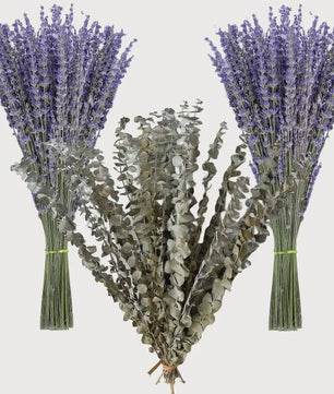 Natuurlijke Gedroogde Lavendel & Eucalyptus Set - 147 Stuks Decoratie