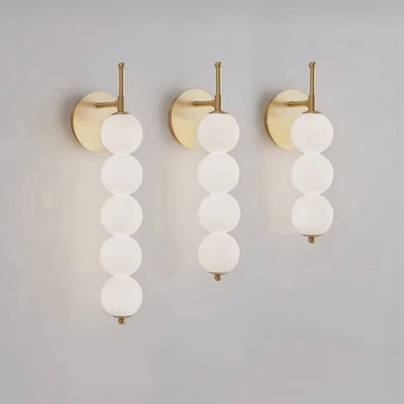 Moderne Scandinavische Wandlamp met Glazen Bollen - Sfeervolle Verlichting voor Slaapkamer, Corridor en Woonkamer