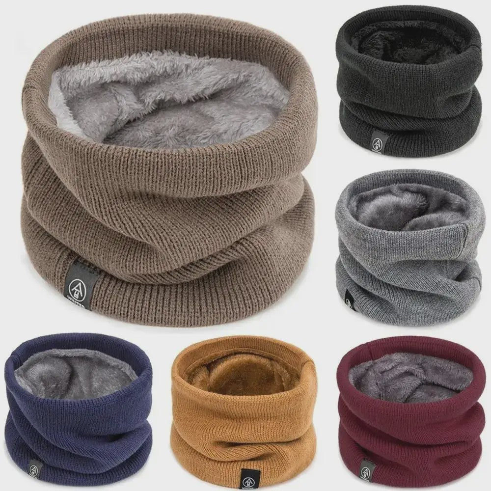 Warme Gebreide Sjaal met Pluche Voering - Unisex Winter Snood