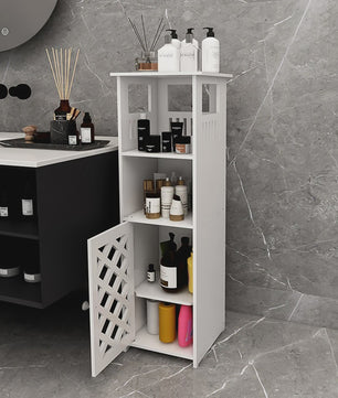 Waterdichte Badkamerkast met Open Plank en Deur - Compacte Opberger