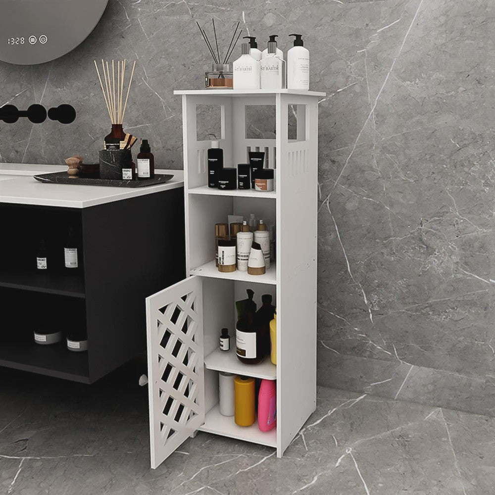 Waterdichte Badkamerkast met Open Plank en Deur - Compacte Opberger