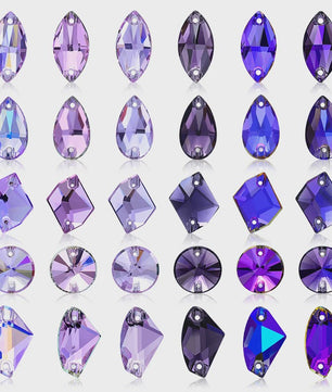 Paarse Strass Steentjes Platte Achterkant - Glas Kristal voor Kleding & Tassen DIY
