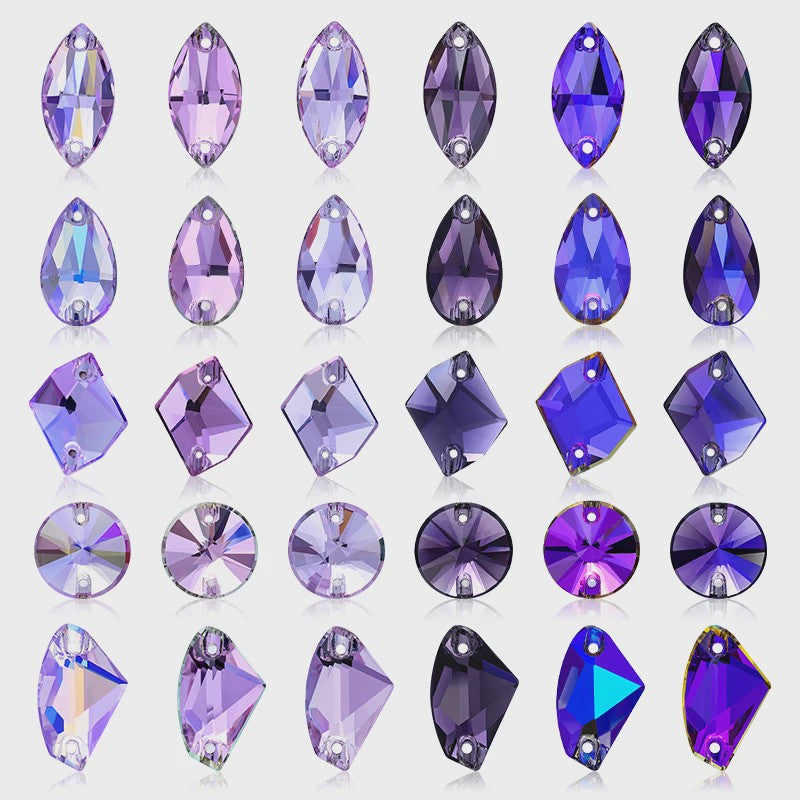 Paarse Strass Steentjes Platte Achterkant - Glas Kristal voor Kleding & Tassen DIY