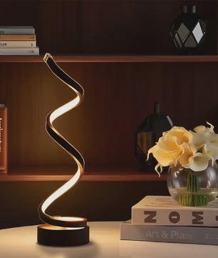 Moderne LED Spiral Tafellamp - 3 Kleurtemperaturen, Dimbaar, USB