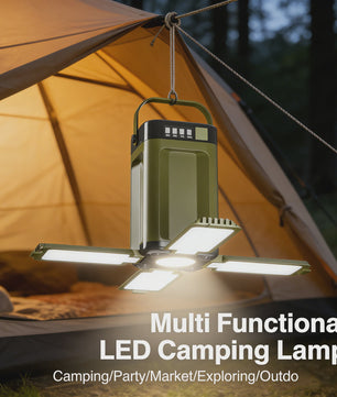 Oplaadbare Camping Lantaarn 15W LED Zaklamp met Magneet & Verstelbare Lampen