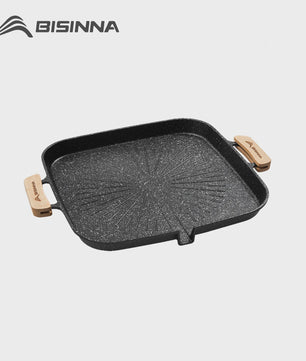Vierkante BBQ Grill Pan - Non-stick & Draagbaar voor Buiten & Binnen