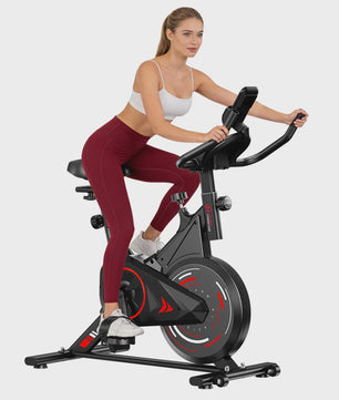 Stille Hometrainer Spin Bike voor Binnen Fitness - met LCD Monitor & Tablethouder - Max 120kg