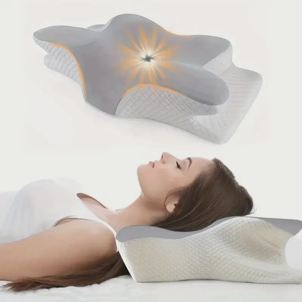 Ergonomisch Vlinder Kussen van Traagschuim voor Nekpijn Verlichting en Orthopedische Ondersteuning