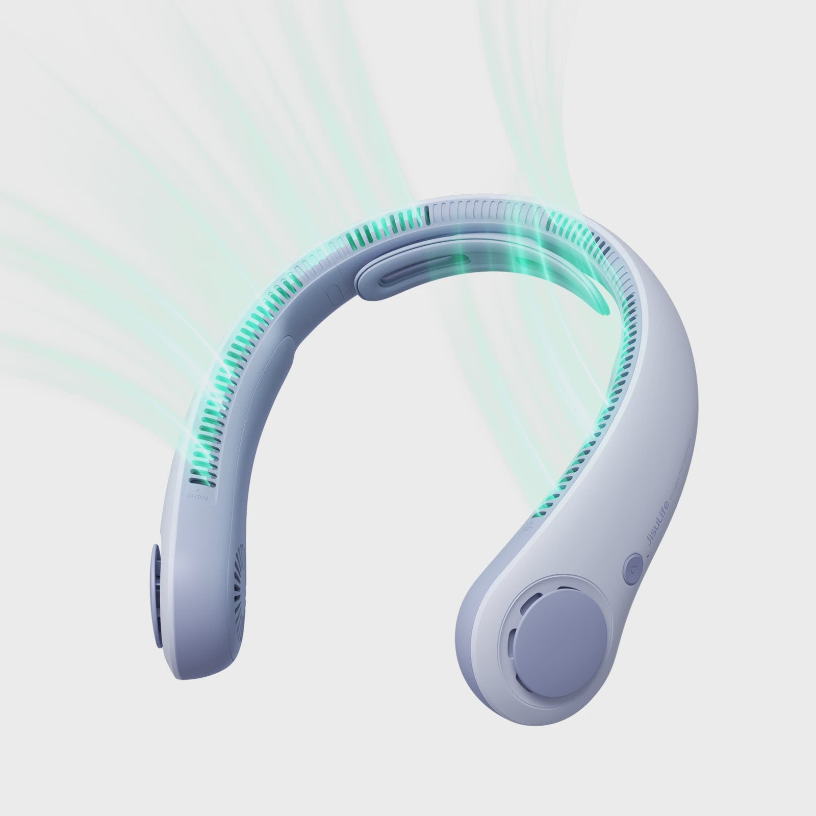 JISULIFE Draagbare Nekventilator - Handsfree, 5 Snelheden, 5000mAh Oplaadbaar