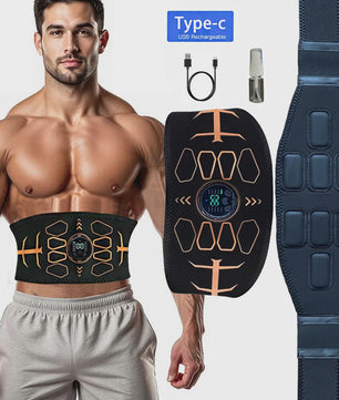 Smart EMS Abdominale Stimulator Riem - Spierversteviging & Lichaamsmassage