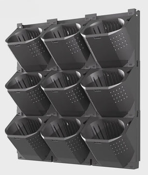 Modulaire Plantenbak voor Verticale Tuin - Zwart, 3 Vaks