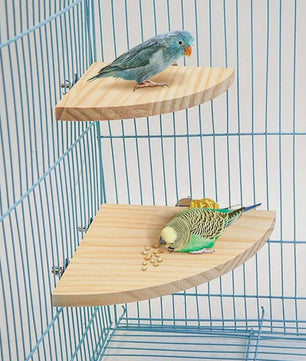 Houten Vogel Speelplatform & Zitstok voor Kooi - Geschikt voor Papegaaien, Parkieten & Knaagdieren