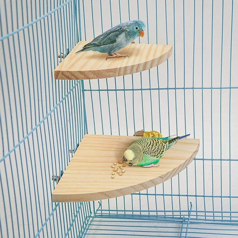 Houten Vogel Speelplatform & Zitstok voor Kooi - Geschikt voor Papegaaien, Parkieten & Knaagdieren