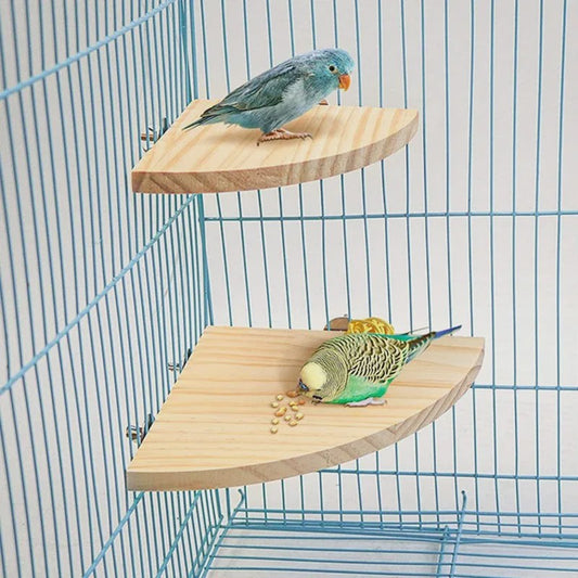 Houten Vogel Speelplatform & Zitstok voor Kooi - Geschikt voor Papegaaien, Parkieten & Knaagdieren