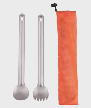 Tiartisan Titanium Spork: Ultralichte Lange Lepel & Vork voor Outdoor Avonturen