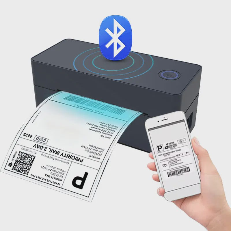 Draadloze Bluetooth Thermische Verzender Label Printer 4x6 inch - Print Labels Vanaf Android, iPhone, Mac & Windows