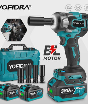 YOFIDRA Accu Klopboormachine 1200Nm Brushless - 5 Versnellingen, Draadloos, voor Makita 18V Accu
