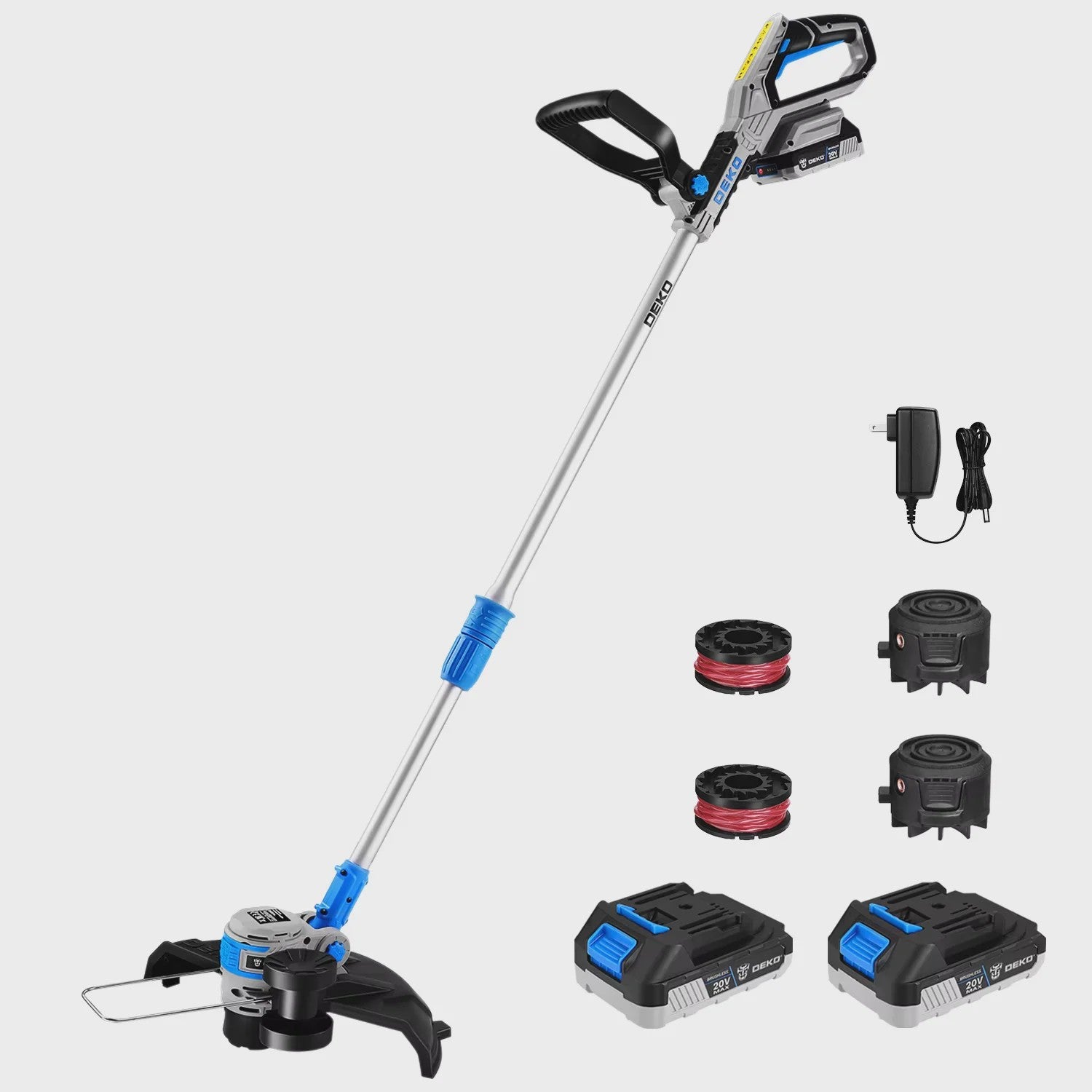 DEKOPRO 2-in-1 Accu Grastrimmer & Bosmaaier - 20V, 30cm, 2 Batterijen