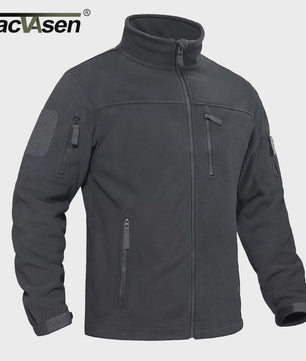 TACVASEN Heren Fleece Jas - Warm, Winddicht & Praktisch met Meerdere Zakken