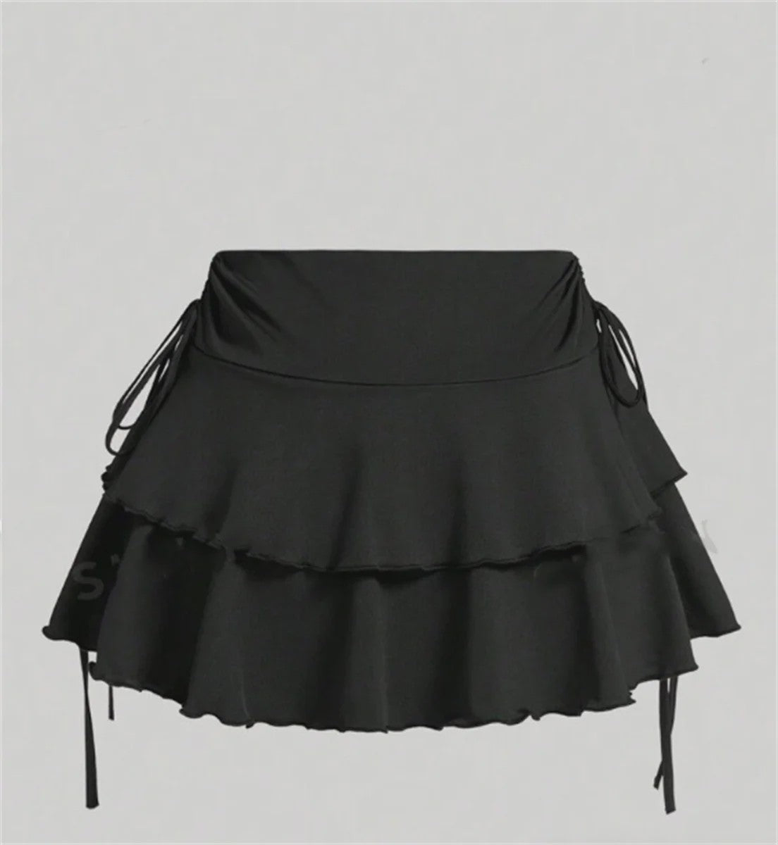 Zomerse Dames Rok: Hoge Taille, Slim Fit met Elastische Band en Ruffle Details