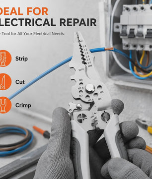 Multifunctionele Elektricien Tang: Strippen, Knippen, Krimpen & Meer (21.5 cm)