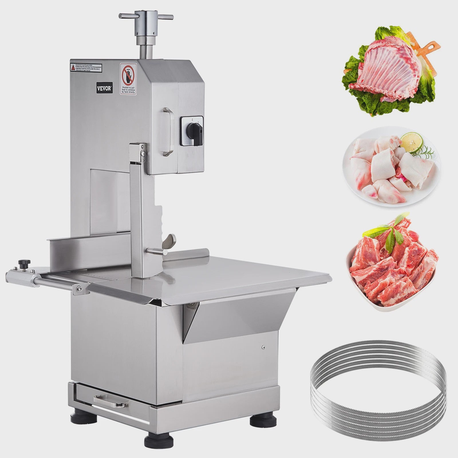 Professionele Bottenzaag Machine - RVS Tafelmodel Bandsaw voor Vlees en Botten