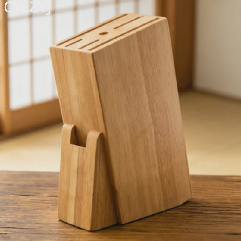 Extra Groot Houten Messenblok - Ruimtebesparende Keuken Organizer voor Messen tot 12 cm
