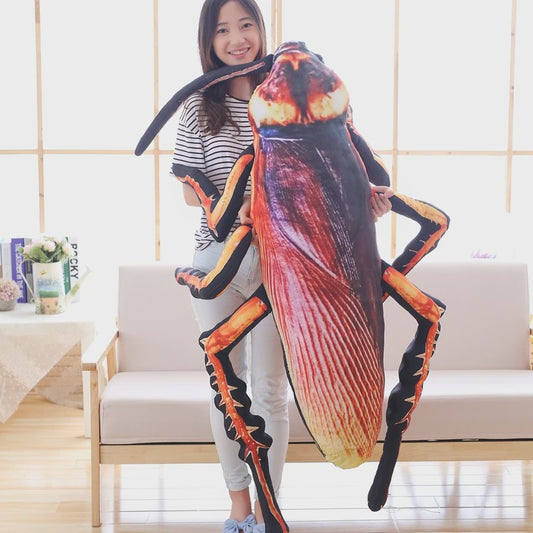 Realistische Kakkerlak Pluche Speelgoed Kussen - 55-120cm - Grappig Insect Knuffel Cadeau