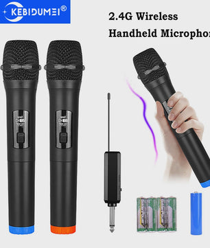 Draadloze Microfoon Set 2.4G - 2 Kanaals Handheld Microfoons voor Karaoke, Feest & Presentatie