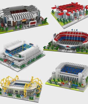 Bouwset Micro Blocks Voetbalstadion - Architectuur Speelgoed voor Volwassenen & Cadeau