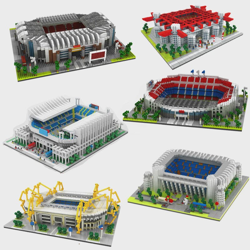Bouwset Micro Blocks Voetbalstadion - Architectuur Speelgoed voor Volwassenen & Cadeau