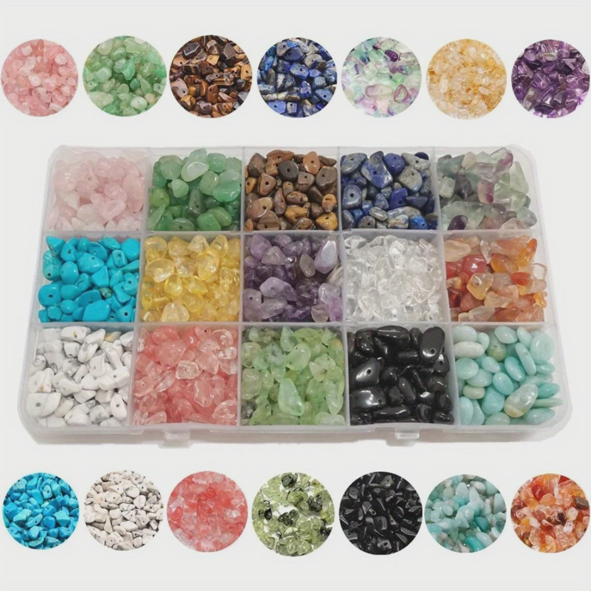 DIY Sieraden Maken Set: 450 Natuurlijke Edelsteen Chips (5-8mm) voor Armbanden & Kettingen