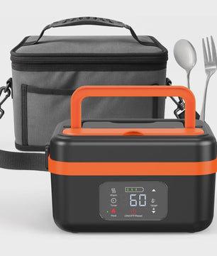 Draagbare Elektrische Lunchbox 1L met Timer & Powerbank - Altijd Warme Maaltijden Onderweg