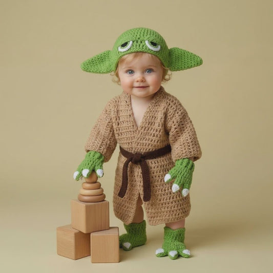 Schattige Baby Halloween Cosplay Outfit & Newborn Fotoshoot Prop - Zachte Gebreide Kleding