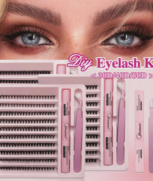 DIY Wimperextensie Kit: Clusters, Bond, Seal & Tweezer voor Professionele Look