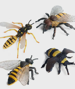 Realistische Bijen Decoratie Set - Levensechte Insect Figuurtjes voor Huis en Bureau