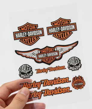 3D Harley Davidson Stickers Set voor Motor & Helm - Decoratieve Decals