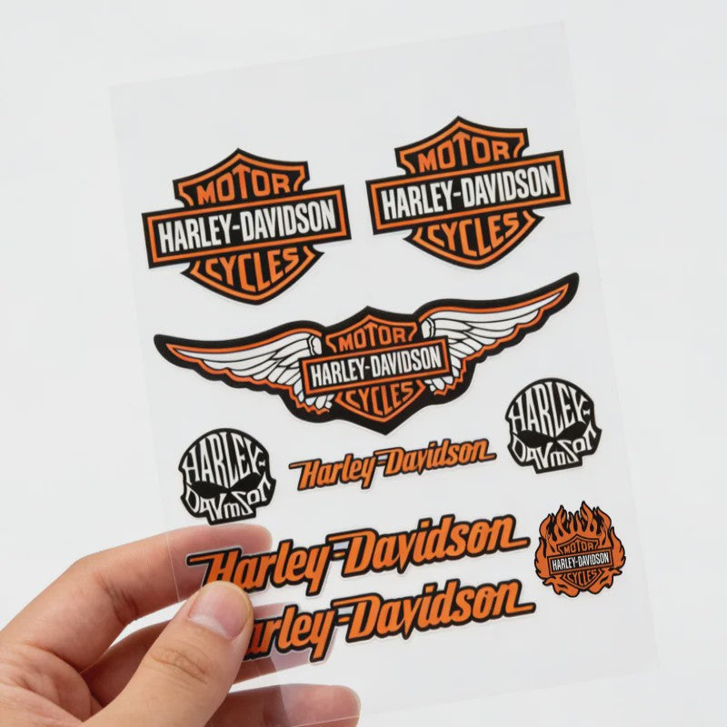3D Harley Davidson Stickers Set voor Motor & Helm - Decoratieve Decals