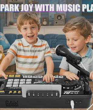 Kinder DJ Mixer met Microfoon, Piano Keyboard & Bluetooth - Interactief Muziekspeelgoed