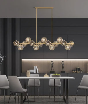 Moderne LED Plafondlamp - Hanglamp met Kristallen Bollen voor Woonkamer & Eetkamer
