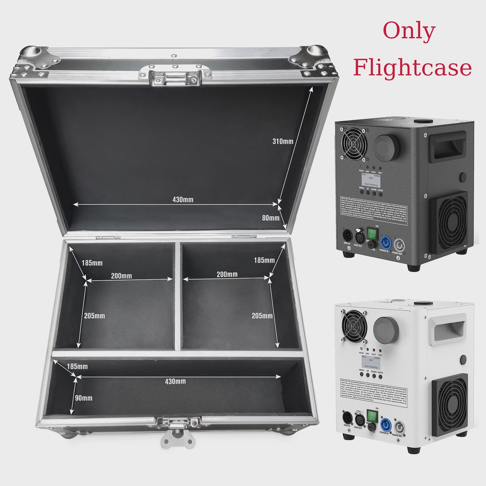 Robuuste Flightcase met Wielen voor 2 Special Effect Machines - Schokbestendig