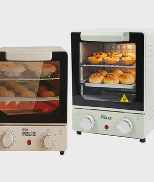 Compacte Verticale Oven 15L met Glazen Deur & Timer - Ideaal voor Kleine Keukens