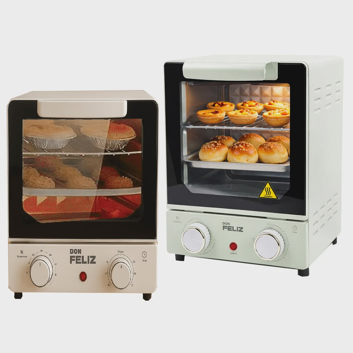Compacte Verticale Oven 15L met Glazen Deur & Timer - Ideaal voor Kleine Keukens